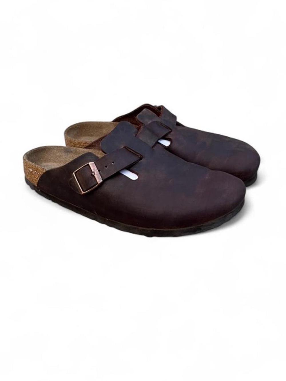 Birkenstock Boston Habana Oiled Leather Soft Footbed Clogs EU 40 Womens 9 Narrow